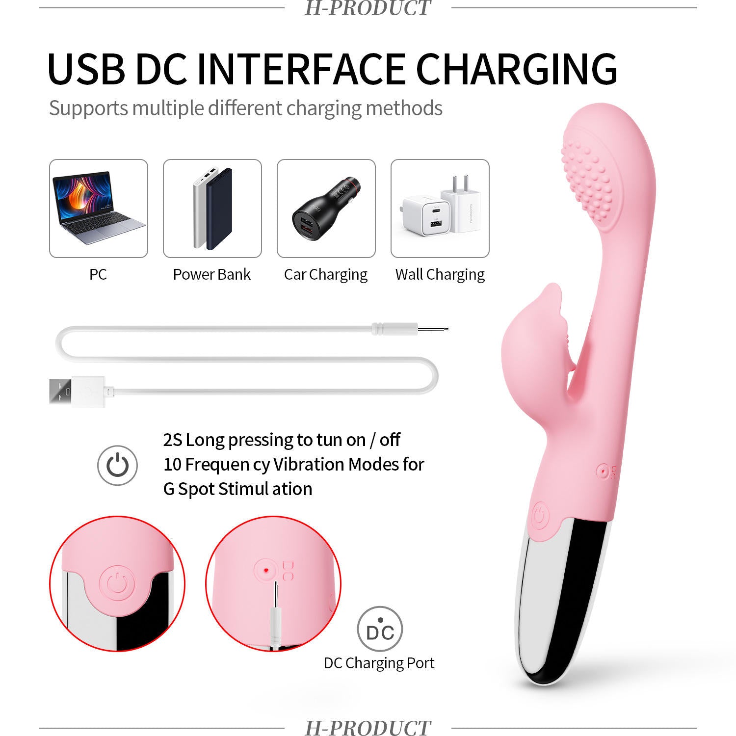 Sultan- Heating Thrusting Wellness Massager – 10 Modes USB Rechargeable