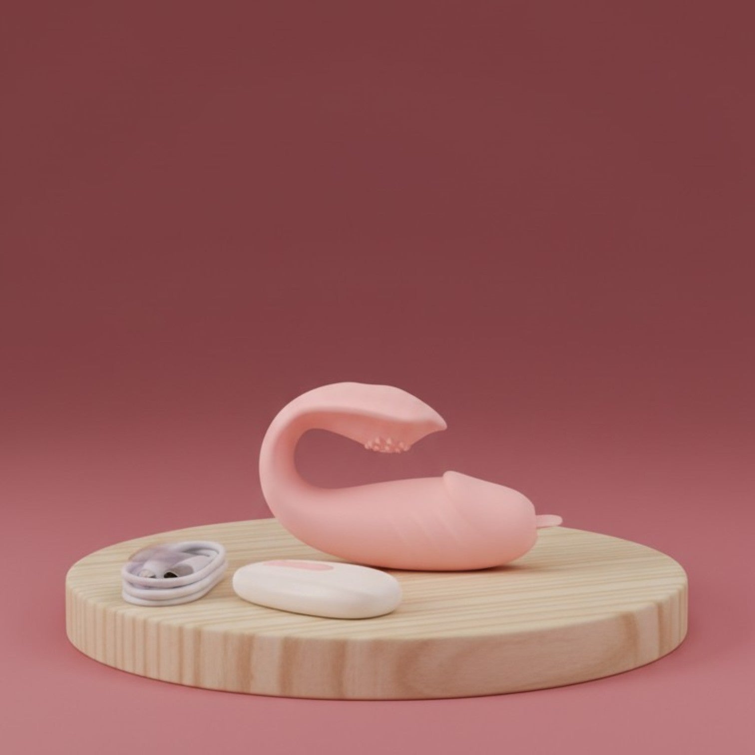 Pink Aura- Rechargeable U-Shape Remote Control Massager for Women