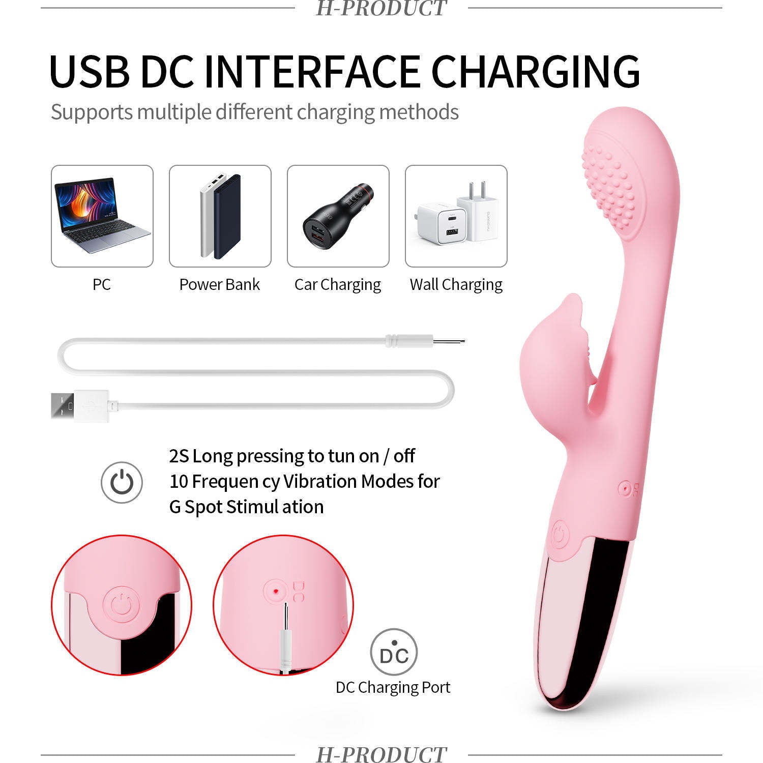 Sultan- Heating Thrusting Wellness Massager – 10 Modes USB Rechargeable