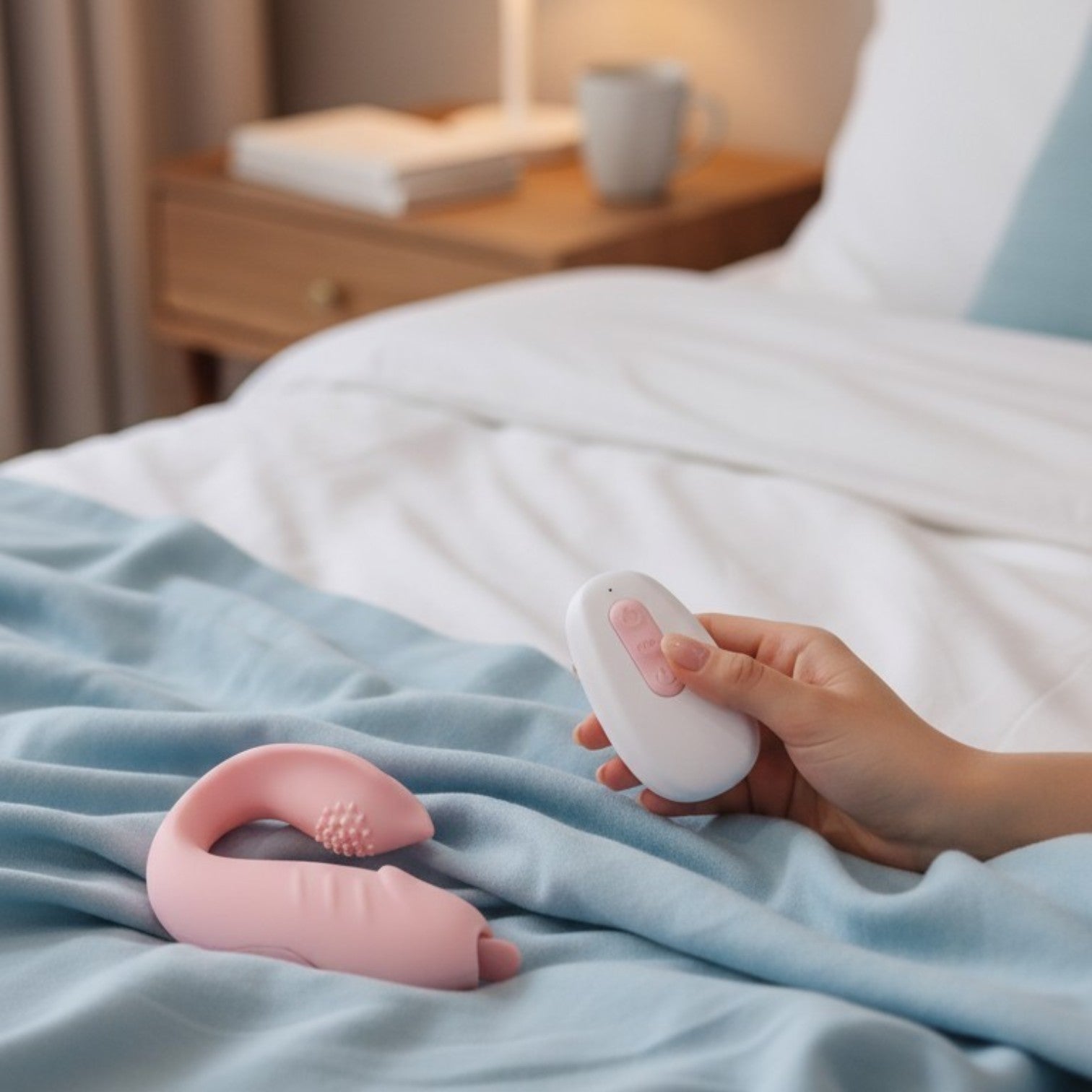 Pink Aura- Rechargeable U-Shape Remote Control Massager for Women